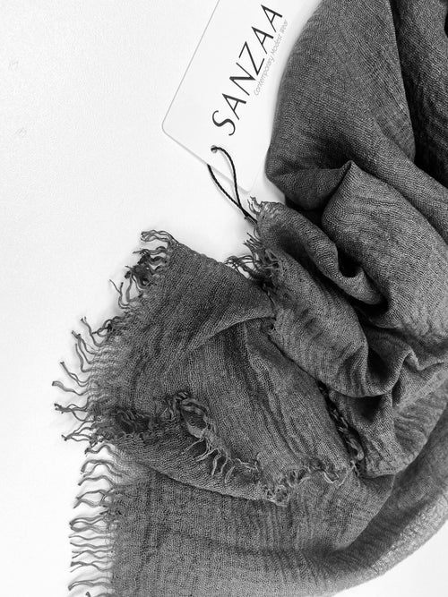Gallant Grey Cotton Crinkle Hijab