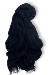 Black | Deluxe smooth Hijab