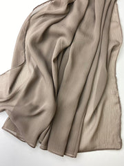 Stone- Lightweight Crinkle Chiffon