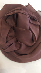 Brick- Lightweight Crinkle Chiffon