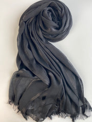 Black hijab with stripe detail