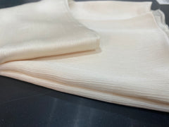 Crinkle Silk-Satin Touch Hijab | Ivory