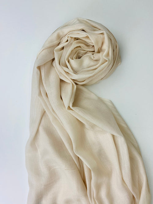 Butter milk  | Luxury Cotton Modal Hijab