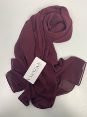 Deep burgundy- Chiffon Hijab