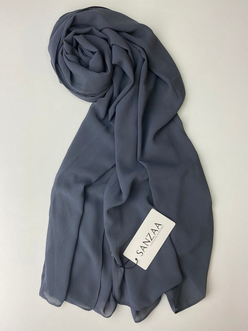 Pigeon Blue- Chiffon Hijab