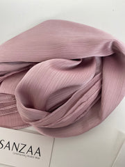 Crinkle Silk-satin Touch Hijab | Lilac