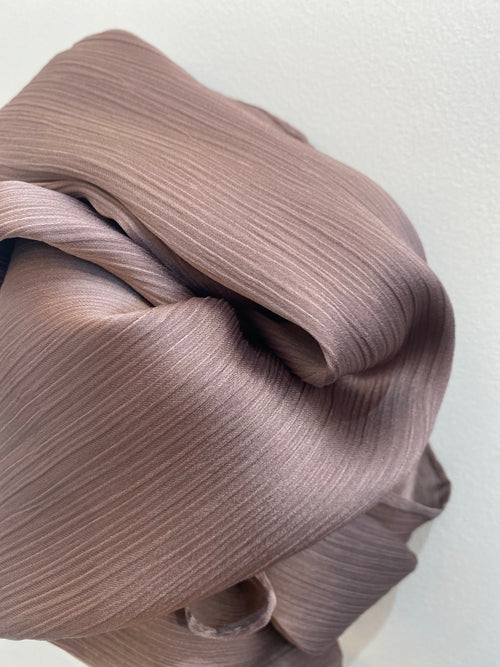 Crinkle Silk-Satin Touch Hijab | Mauve