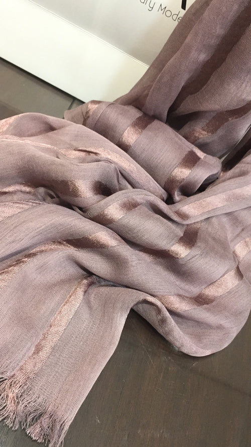 Soft mink with stripe detail