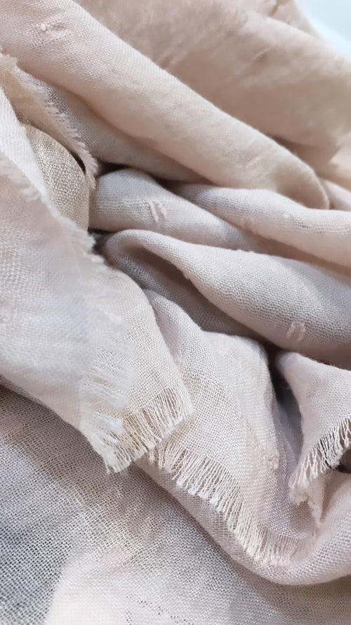 Dusky pink Hijab with textured dot detail