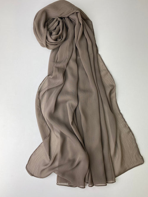 Stone- Lightweight Crinkle Chiffon