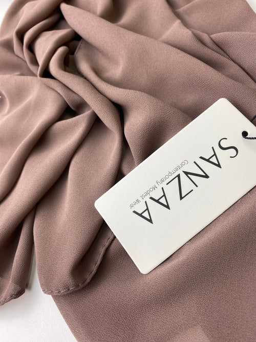 Dusky Taupe- Chiffon Hijab