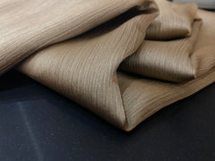 Crinkle Silk-Satin Touch Hijab | Taupe