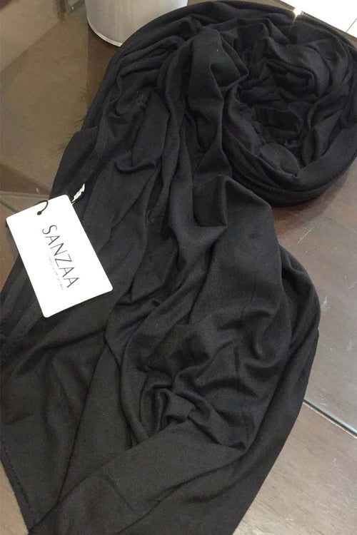 Premium Black Maxi Jersey Hijab