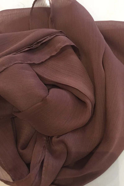 Brick- Lightweight Crinkle Chiffon