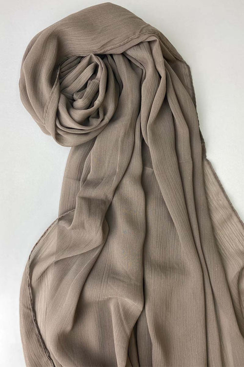 Stone- Lightweight Crinkle Chiffon