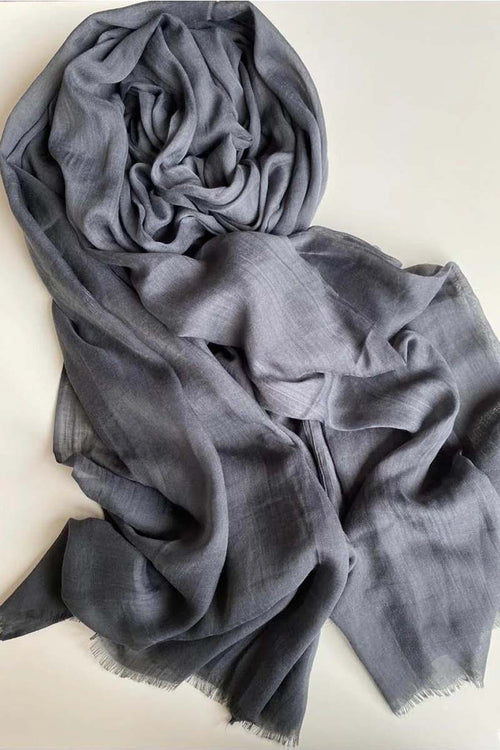 Luxe Grey Cotton Mix Hijab