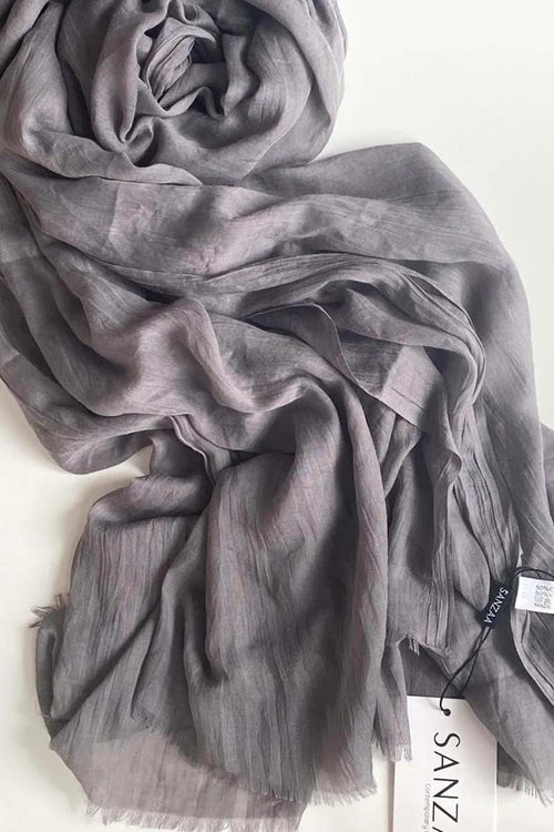 Pebble Grey Cotton Mix Hijab