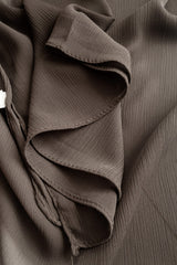 Dark Mocha- Lightweight Crinkle Chiffon